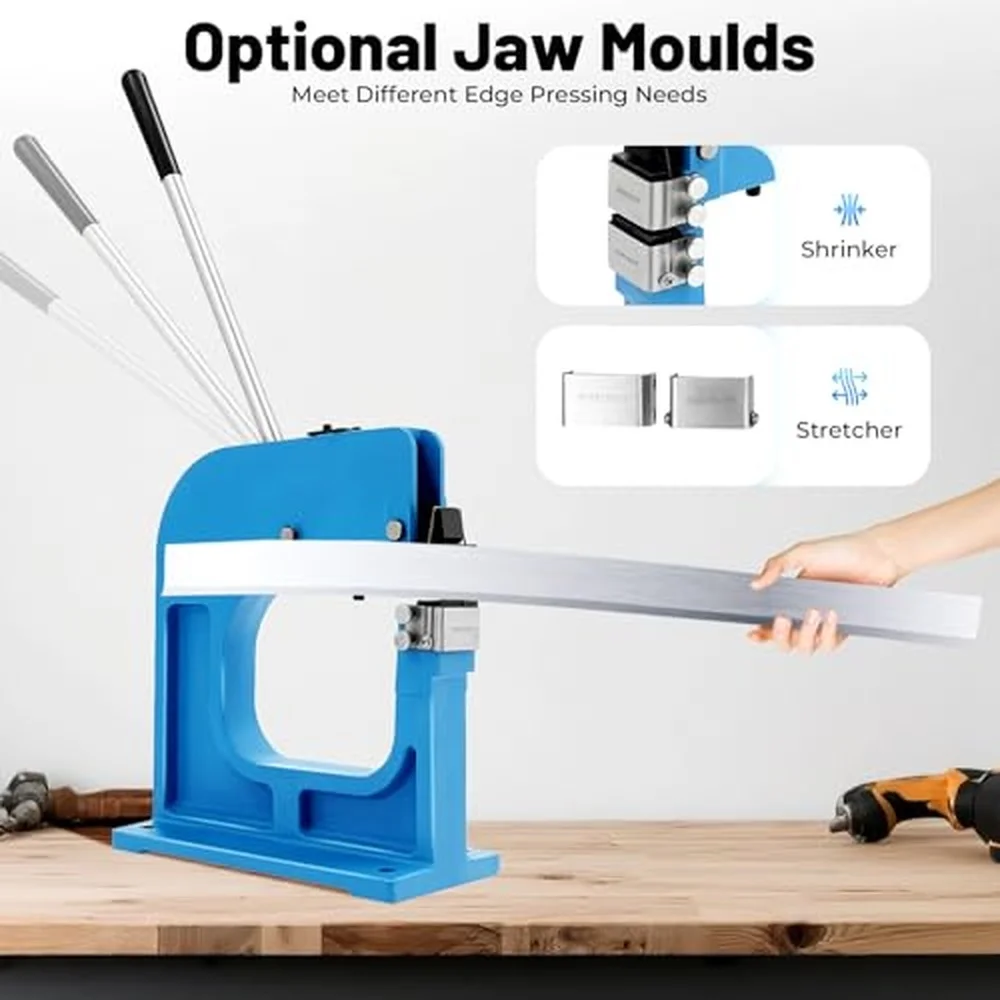 Metal Shrinker and Stretcher 2 IN 1 Shrinking & Stretching Tool with Two Sets of Jaws 208mm Throat Manual Shrinker