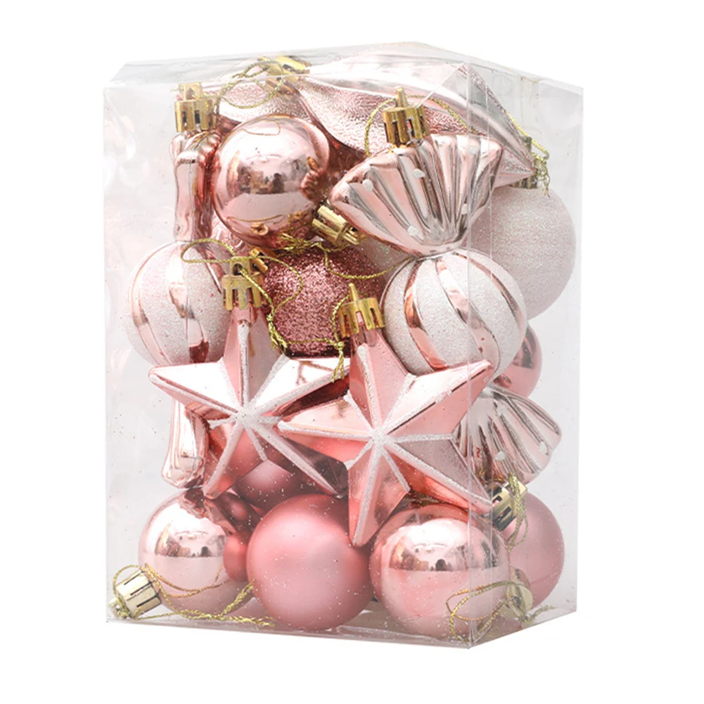 Christmas Pendant Christmas Ball 20 29Pcs Exquisite Looking Rose Gold Xmas Decoration Hanging Decor Home Garden Decoration