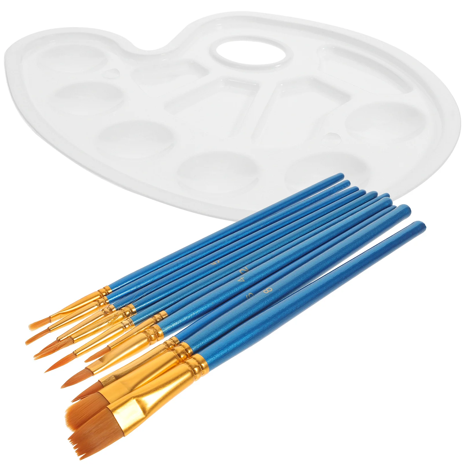 

Painting Brush Set Portable Brushes Stencil Watercolor Oil Acrylic Mixing Palette Kids Art Drawing Kit