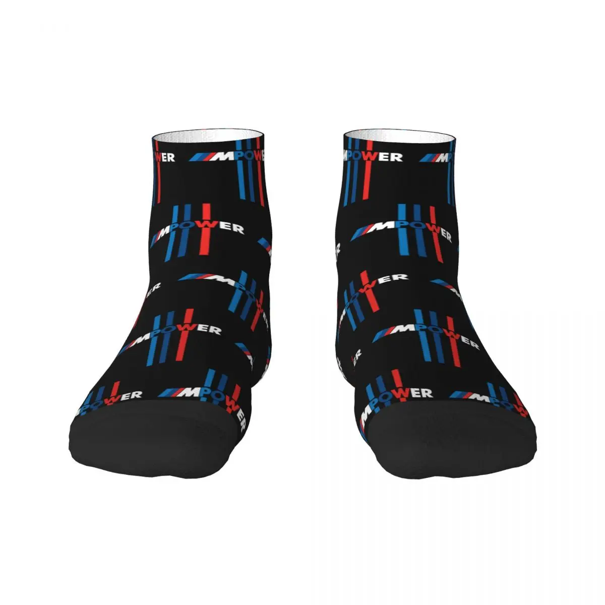 Funny Printing M Performance Powers Socks for Men Women Stretchy Summer Autumn Winter Sport Car Crew Socks