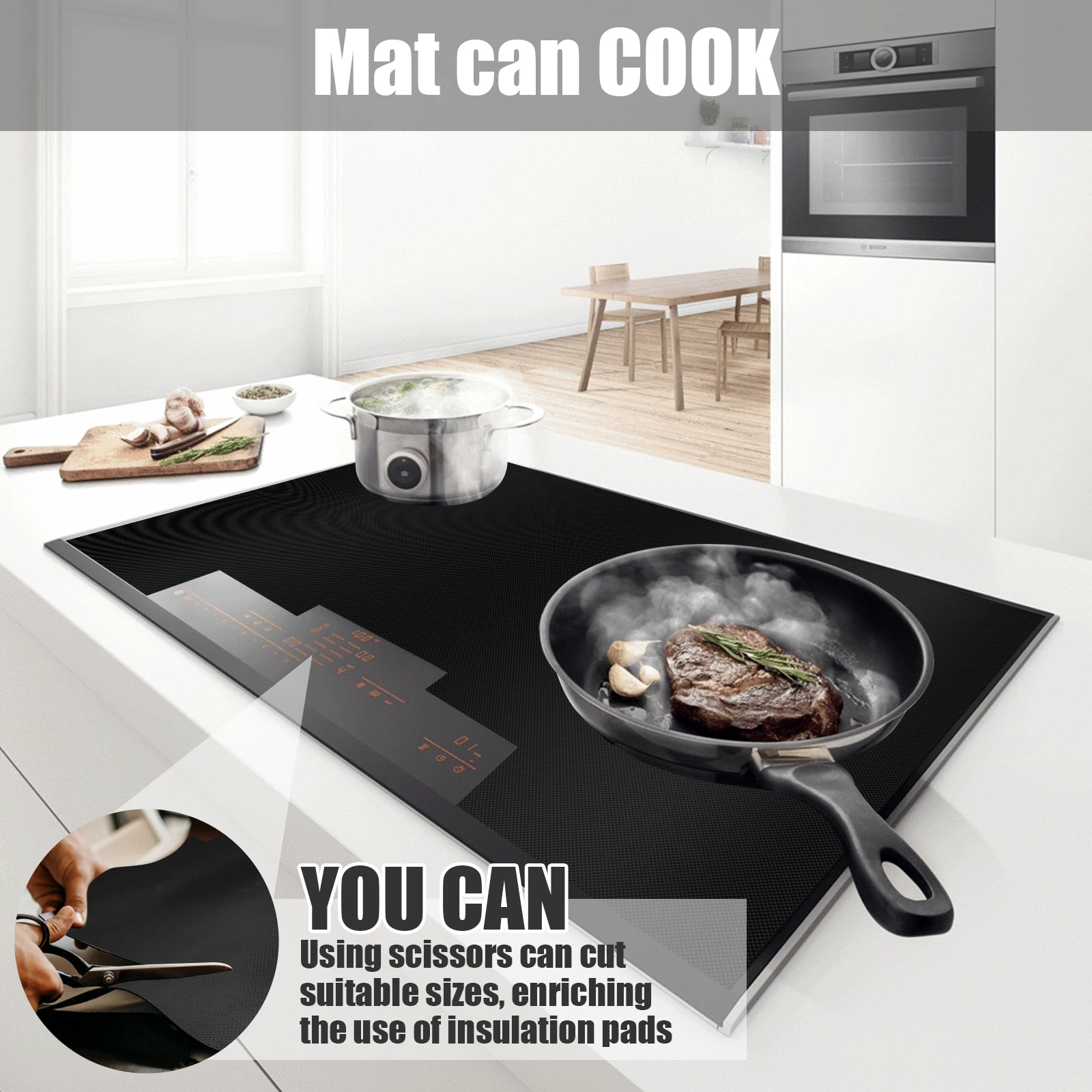 Induction Cooker Cover Silicone Mat Large Nonstick Electric Stove Covers Mat Multipurpose Stove Top Cover Pad Cooktop Protector