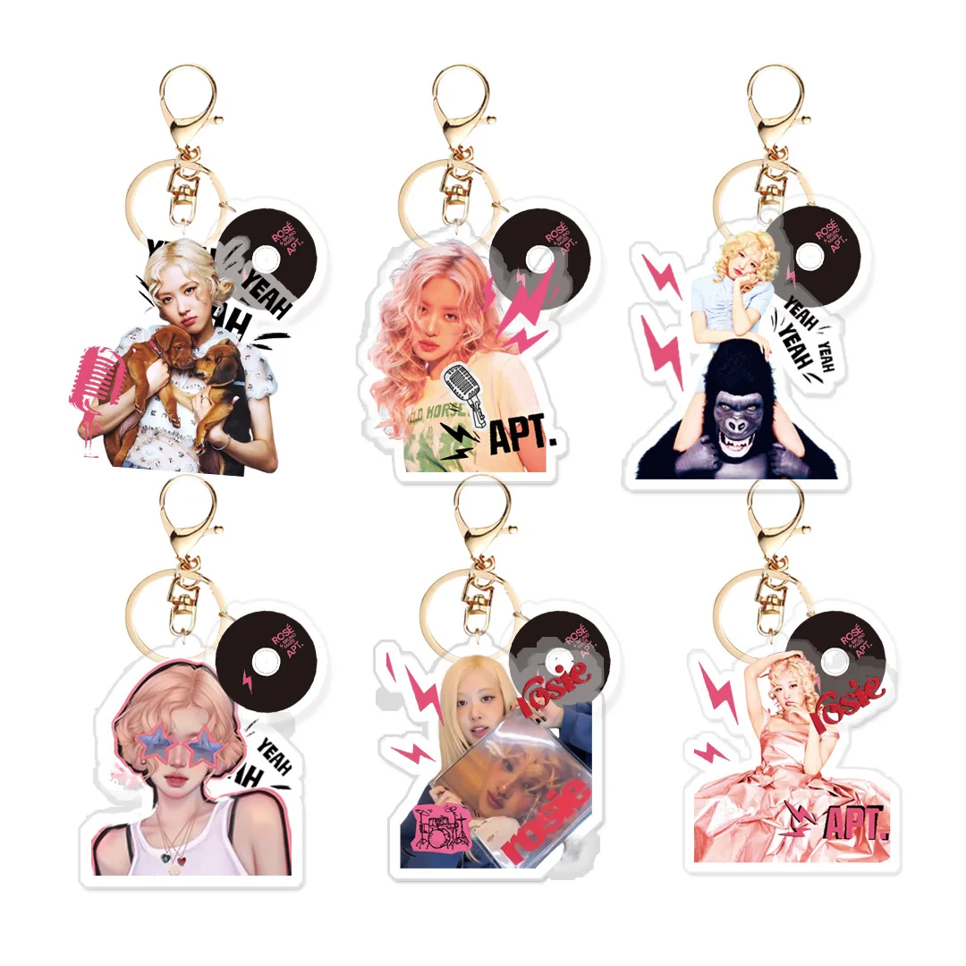 KPOP ROSE SOLO APT Album Acrylic Keychain Concept Photo Bag Pendant Accessories ROSIE Fans Collection