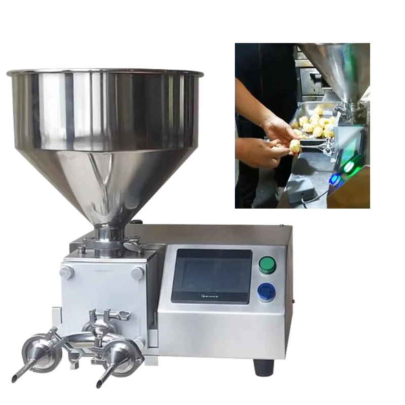 Automatic Sauce Churros Filler Milk Cream Puff Stuffer Chocolate Jam Bread Cake Filler Honey Cheese Filling Machine