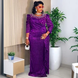 Luxury Party Evening Dresses Diamond Kaftan Gown Elegant Women Wedding Prom Bodycon Dress Long Robe 2026 Spring African Clothing