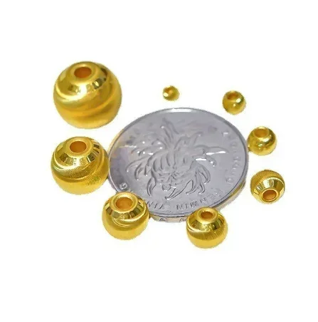 الولايات المتحدة 999 حبات الذهب الحقيقي 24 كيلو كرات الذهب الخالص عين القط الخرز 3 مللي متر-12 مللي متر أجزاء المجوهرات الذهبية