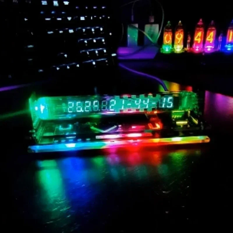 Nixie Tube Table Clocks Vacuum-tube Digital Tabletop Glow Tube Clock Electronic Watches Room Decorating Items Office Desk Gift
