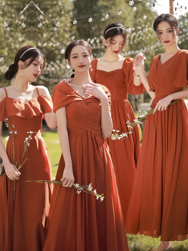 Bridesmaid Dress 2024 Simple Long Woman Party Dress Woman Bridesmaid Dresses CHD20526