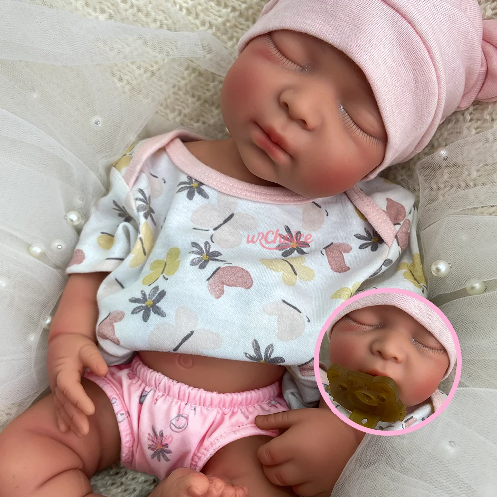 17인치 리얼리스틱 리본 베이비 돌 실리콘 리본 베이비 오픈 마우스 리본 베이비 걸 리얼리스틱 신생아 인형 사랑스러운 수집용 인형
