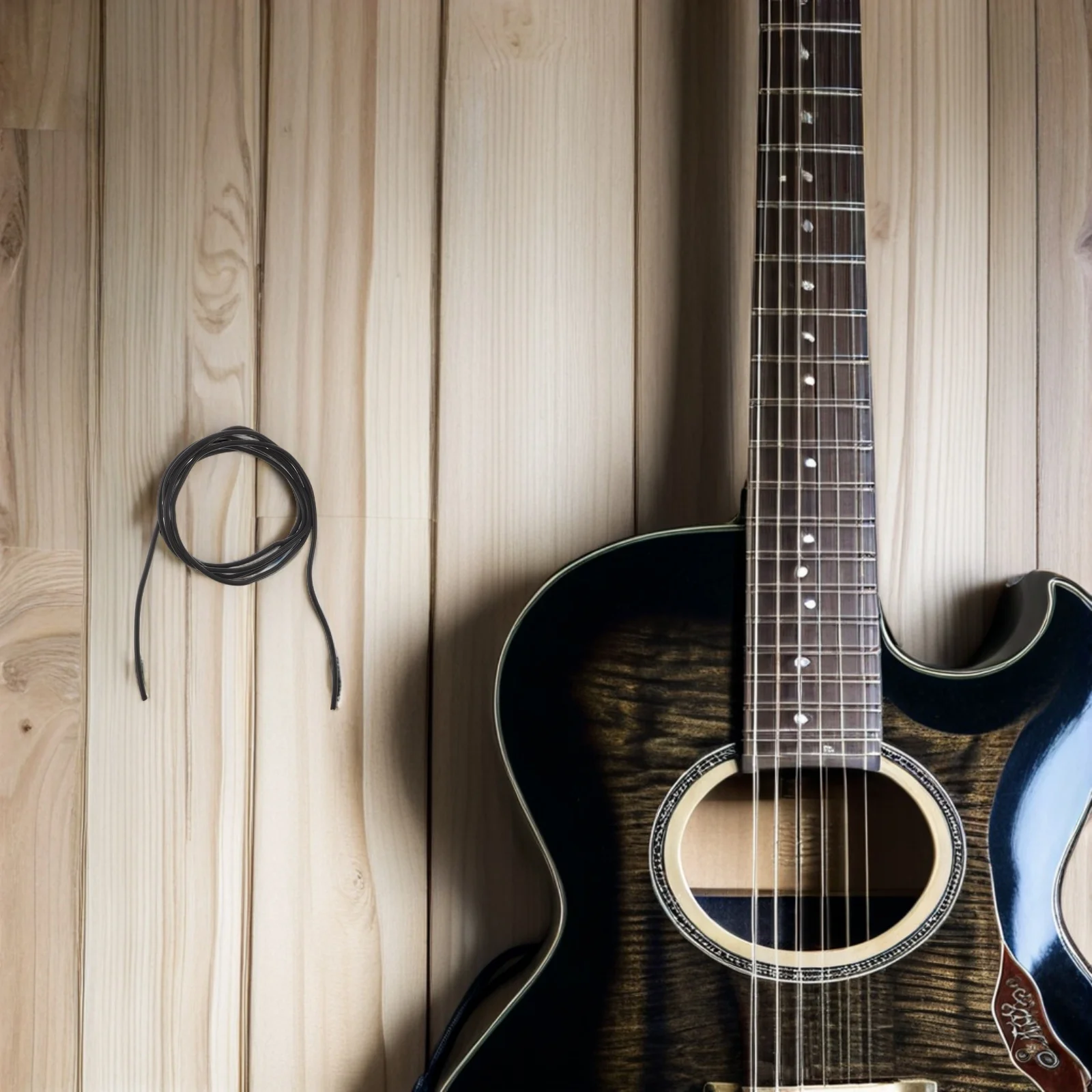 2 szt. Akcesoriów do gitary elektrycznej, 1-metrowy kabel w stylu vintage, ekranowany silikonowo, z miedzi cynowanej, do okablowania gitary basowej