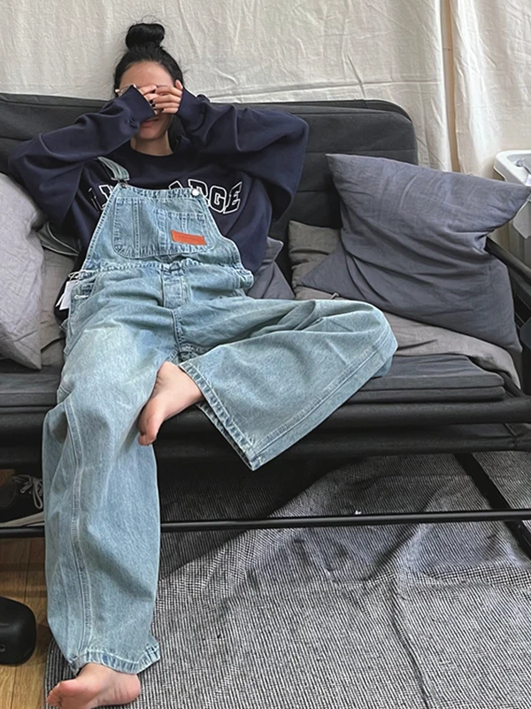 بنطلونات دنيم ممزقة بأسلوب رجعي للنساء - موضة الخريف والشتاء - مقاس كبير - بنطلونات قطعة واحدة للنساء ذات المقاسات الكبيرة #1