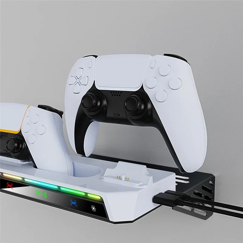 

Shelf Floating Mount For PS5 Metal Wall Hanging Stand For PS5 Charger Stand For PS5 And PS5 Slim