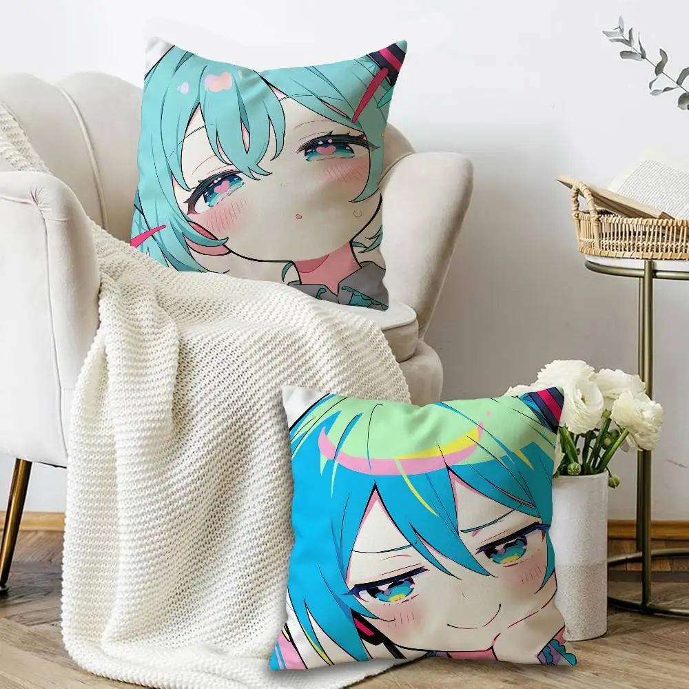 

Popular Singer M-MikuS Cute Cushion Cover Decorative Pillow Sofa Home Decor case pillow cases