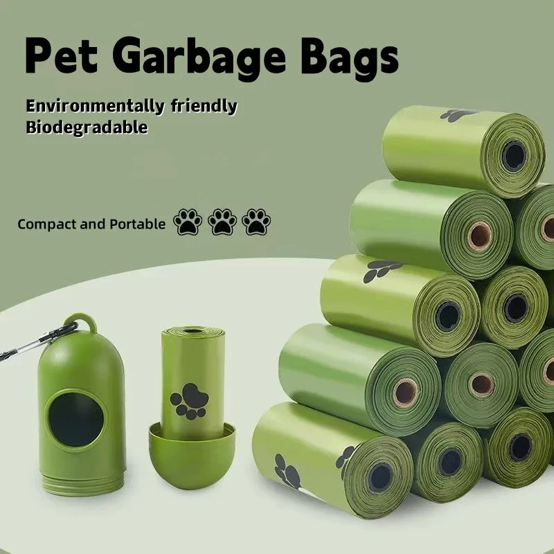 Bolsa de basura Biodegradable para mascotas, bolsas de caca de perro a granel, bolsa de caca perfumada Biobase, bolsas de residuos de gato