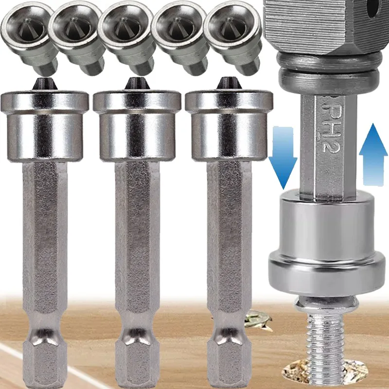 25/50mm Strong Magnetic Screwdriver Bit Socket Phillips Electronic Screwdriver Bits Plasterboard Drywall Screw Drill Bit Adapter