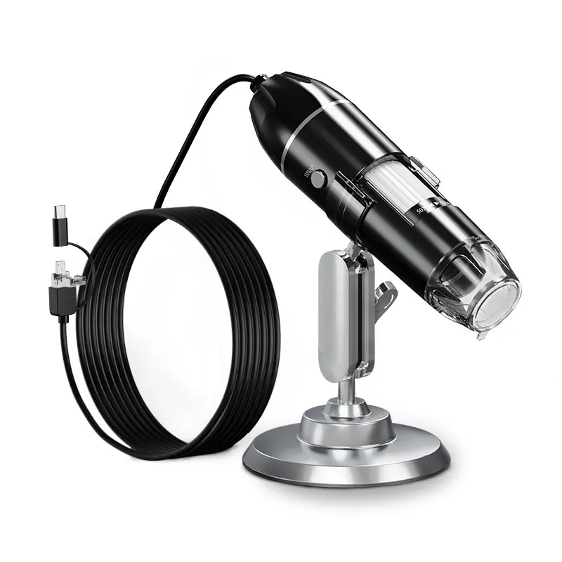 2MP 1600X Electronic Microscope Camera 3 in 1 Type-C Micro USB Laboratory Digital Microscope for Mobile Repair