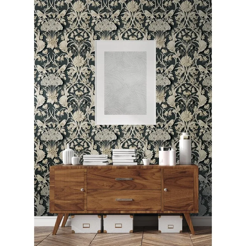 Charcoal Eloise Peel & Stick Wallpaper