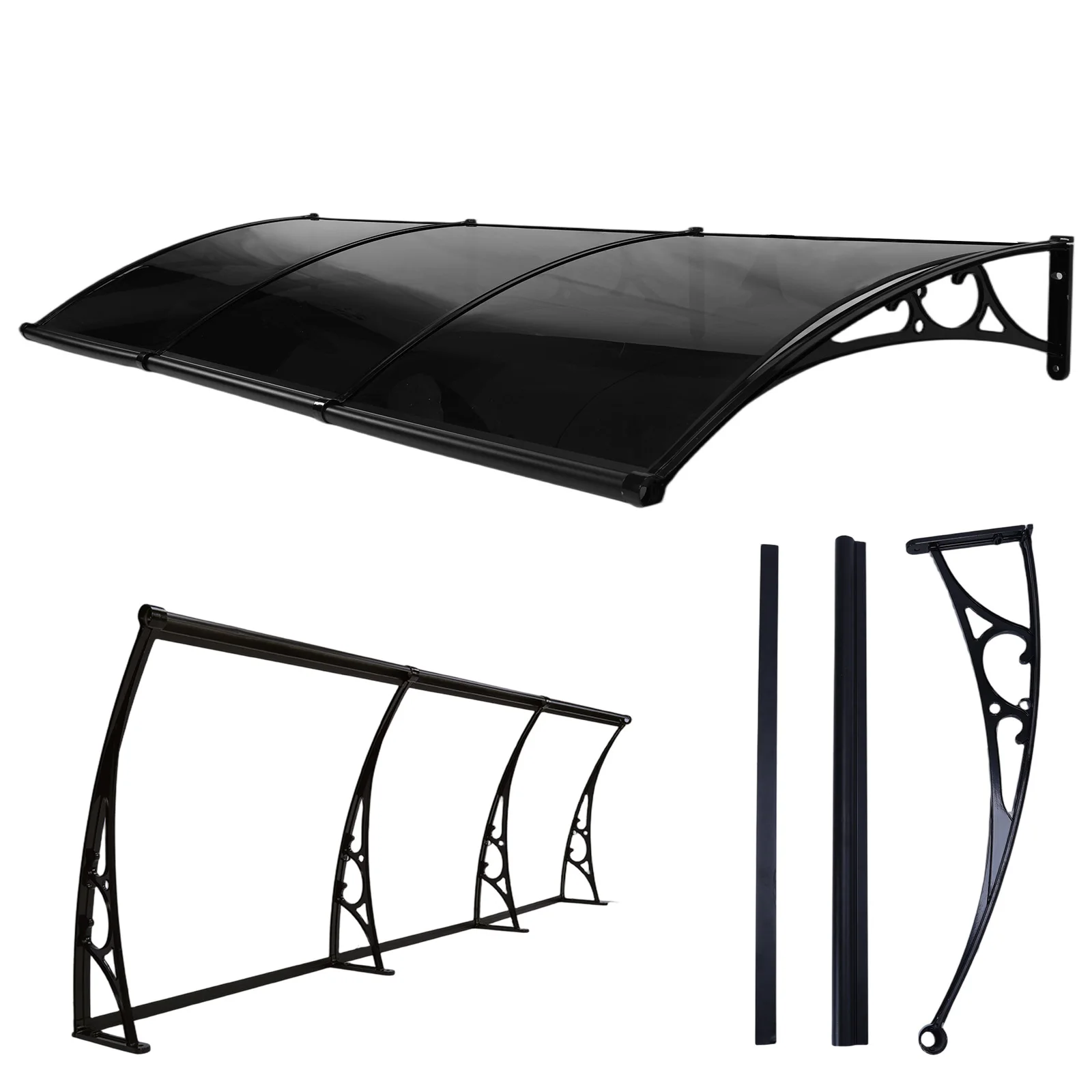 

Дверной тент из алюминиевого сплава, водонепроницаемый навес для двери, окна, дождевик, солнцезащитный козырек, тент из поликарбоната, чехол для крыльца