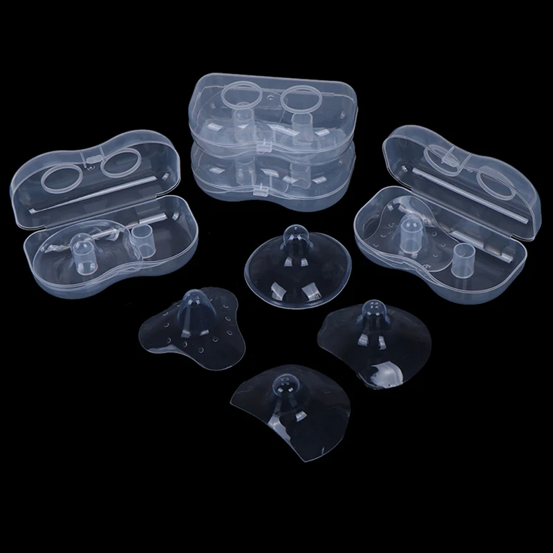 2Pcs/Lot Silicone Nipple Protectors Feeding Mothers Shields Protection Cover