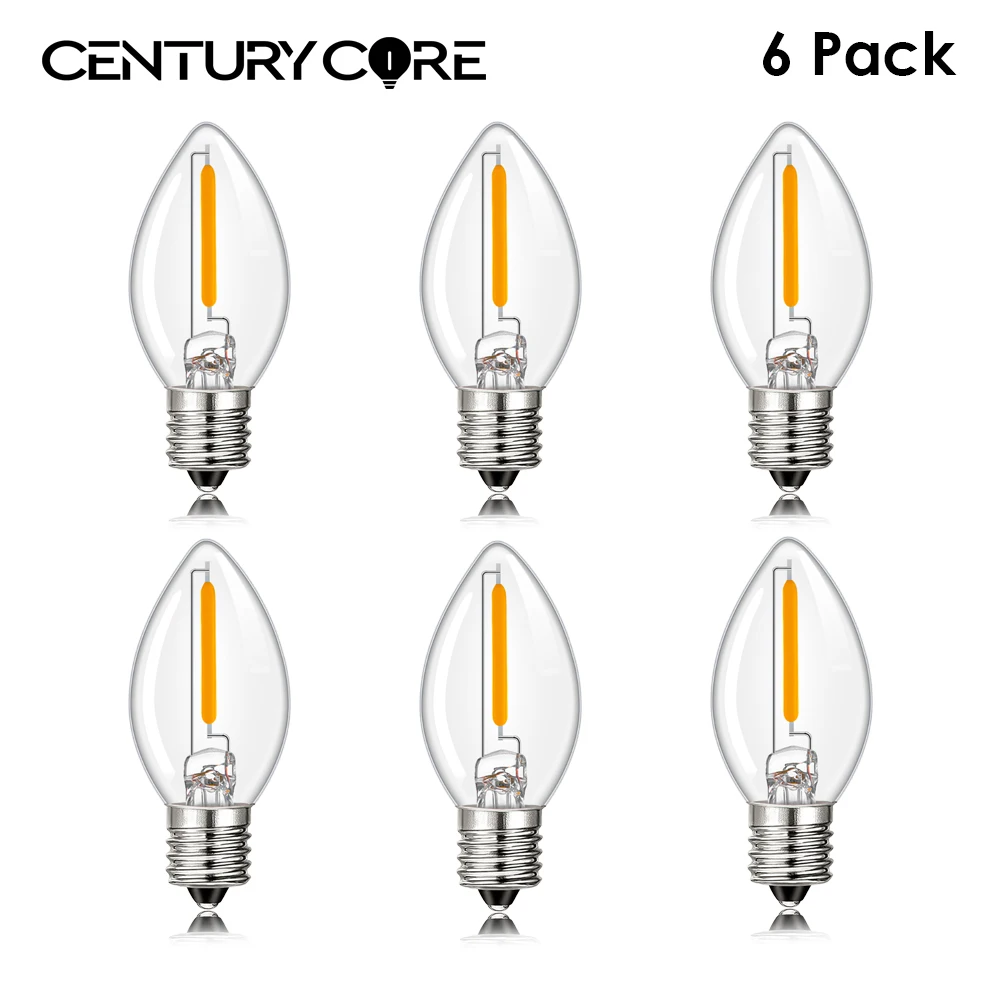 

C7 Led bulb E14 220V Retro 0.5W 110V Vintage E12 Candle Light Chandelier Table Lamp For String Light Indoor Outdoor Decoration