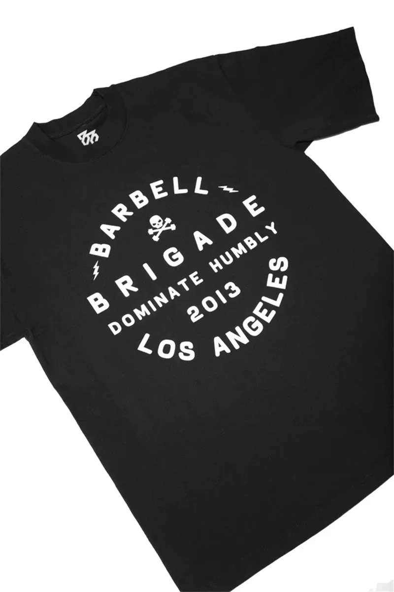 BARBELL Men Oversize Summer T-shirt Gym Fitness Loose Comfortable Sports Tees Hip Hop 100% Cotton Top Bodybuilding Workout Shirt