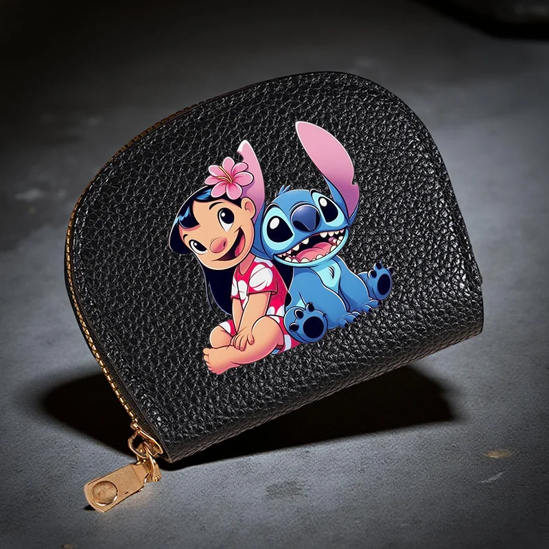 Stitch Short Zipper Wallet – Leichter Mini-Kartenhalter mit bezauberndem Cartoon-Charakter-Design für Bargeld, Münzen und den täglichen Gebrauch
