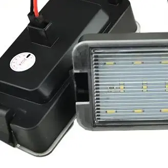 2PCS LED License Plate Number Light Built-in Canbus Controller For Seat Altea Ibiza Arosa Cordoba Toledo Leon Car Accessories