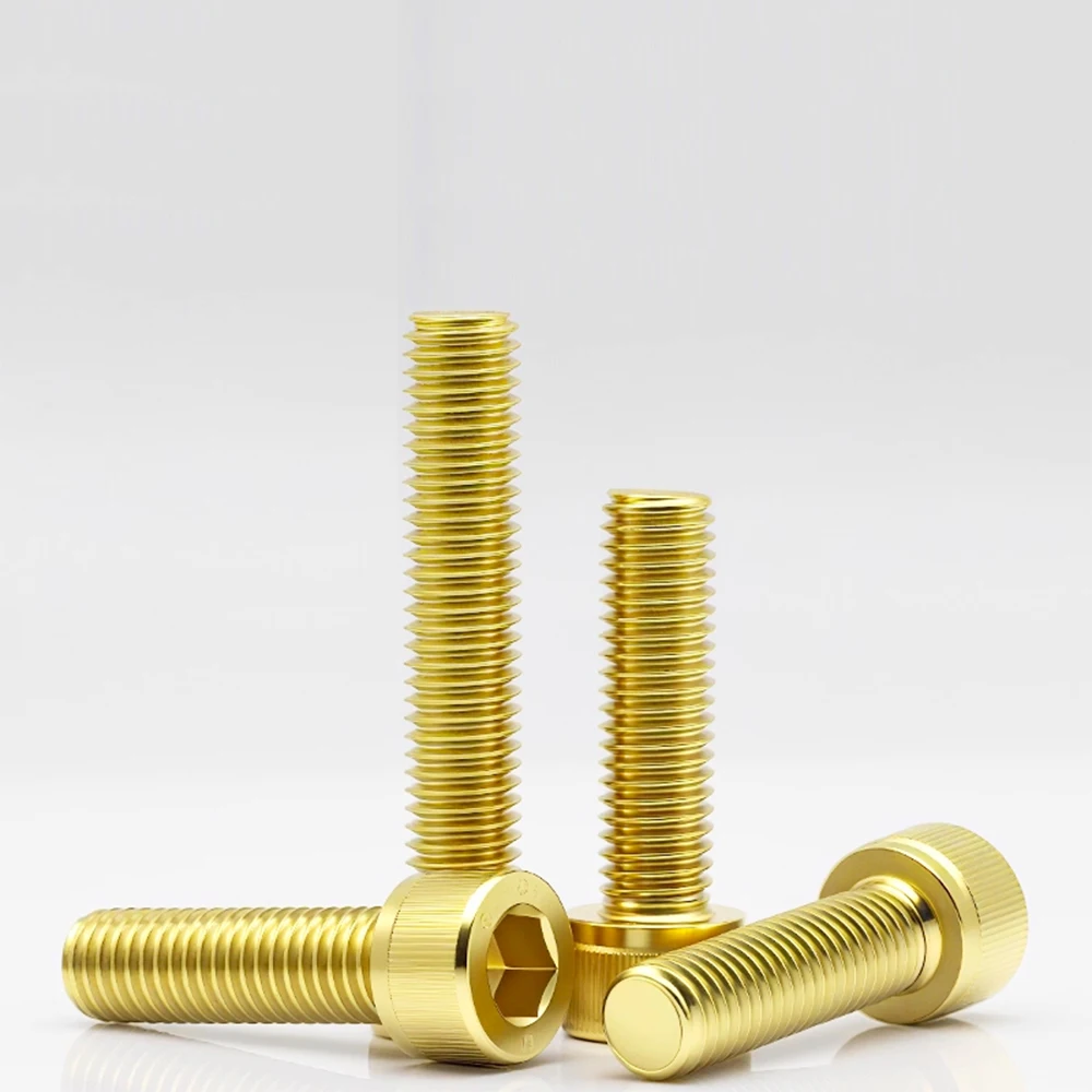 Leijiu M4 M5 M6 M8 M10 DIN912 Innensechskantschrauben aus SUS304 Edelstahl, Titanblau und Goldbeschichtet, Inbusschrauben – Detail 5