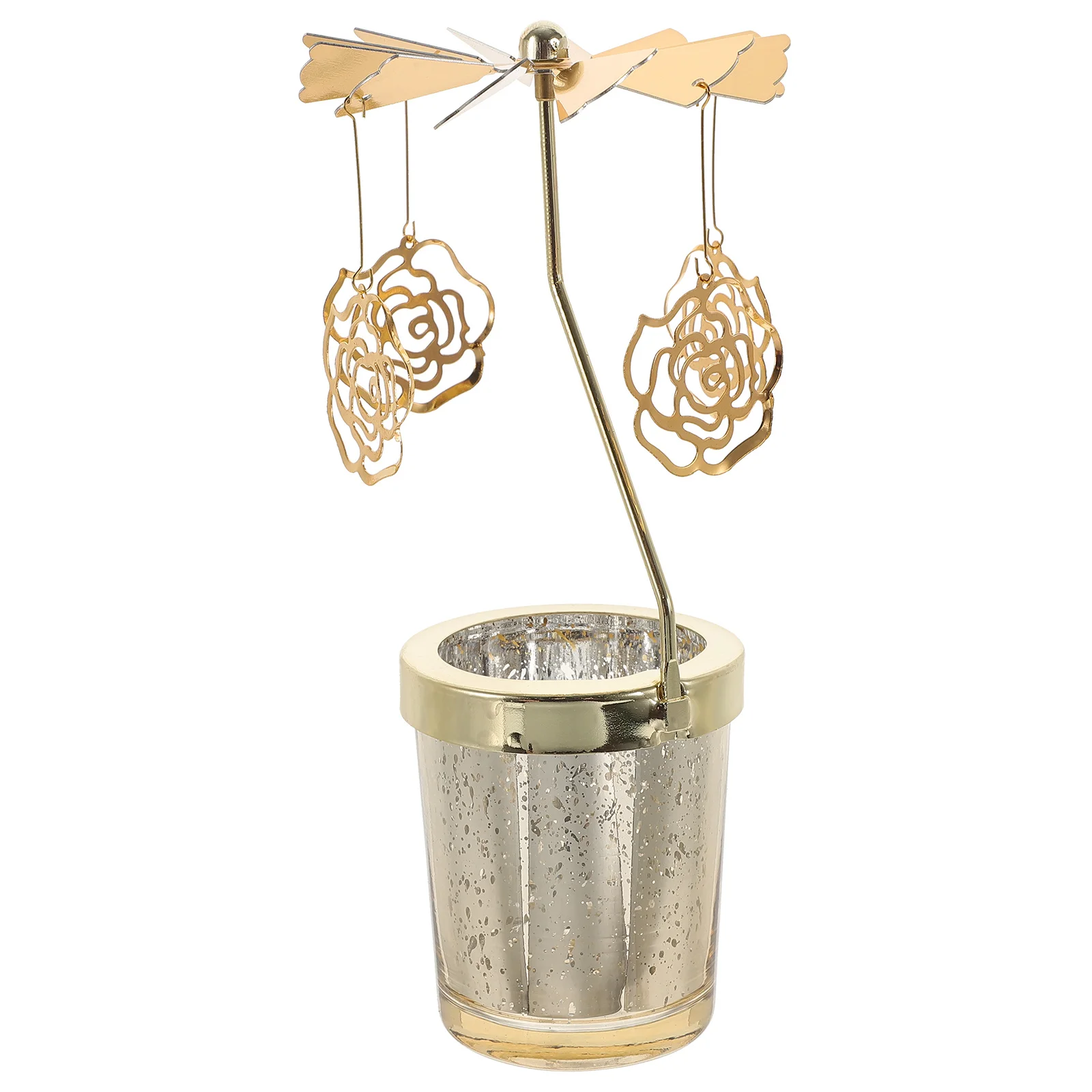 

Rotating Holder Lovely Decorative Candlestick For Christmas Party Valentine Dinner Home Tabletop Ornament Rotatable