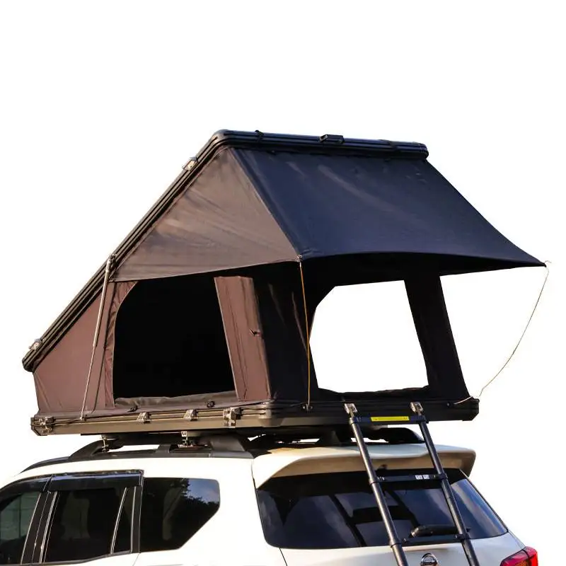 Hook Selling Aluminum HardShell SUV Waterproof Rooftop Tent Factory Supplied With Ladder For Outdoor Camping & Roof Top Use