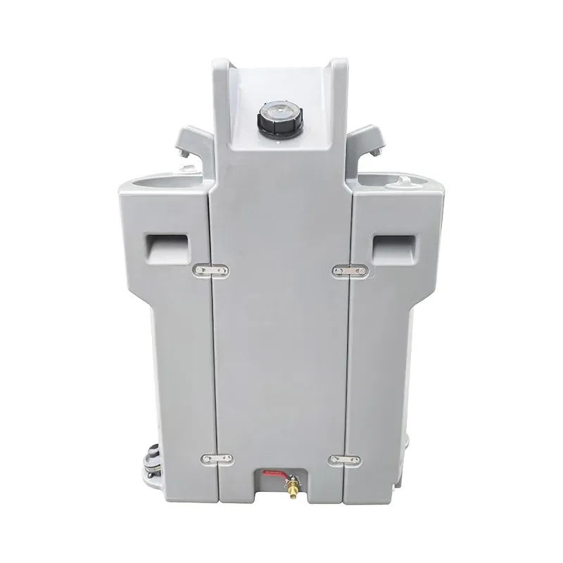 Portable acrylic solid surface washbasin single hole foot pedal outdoor camping sink drum design