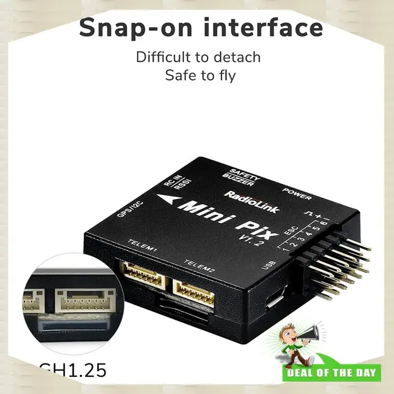 تسليم 24 ساعة Radiolink Mini Pix V1.2 APM وحدة تحكم في الطيران لطائرة بدون طيار FPV إطار رباعي مدمج، تصميم عالي الأداء