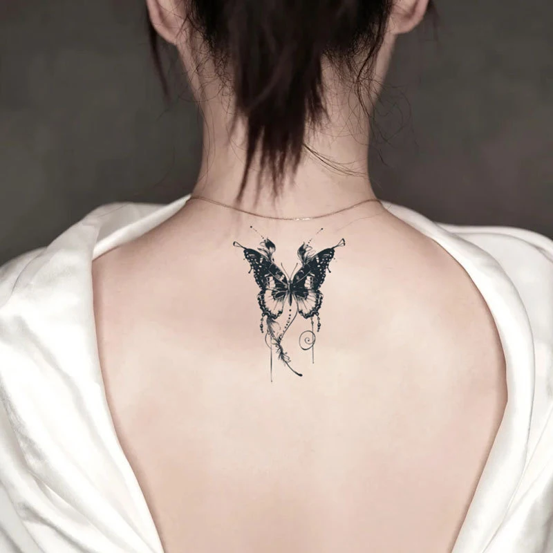 1 Sheet Waterproof Temporary Tattoo Sticker 3D Butterfly Herbal Fake Tattoo Transfer Tatoo Leg Arm Hand Foot For Women Body Art