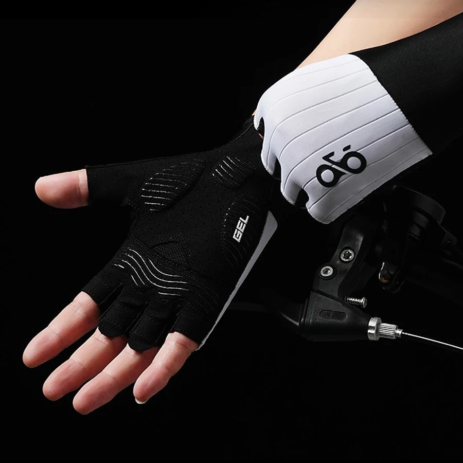 Summer cycling gloves, anti slip and shock-absorbing, outdoor sports, fitness, breathable, mountain road bike, half finger glove image 5