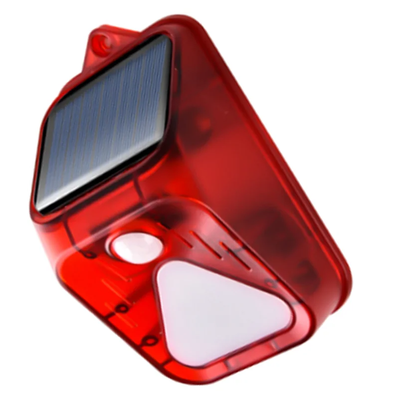 ABFY-Solar Powered Alarm Light Motion Sensor Detector Solar Wall Light Infrared Alarm