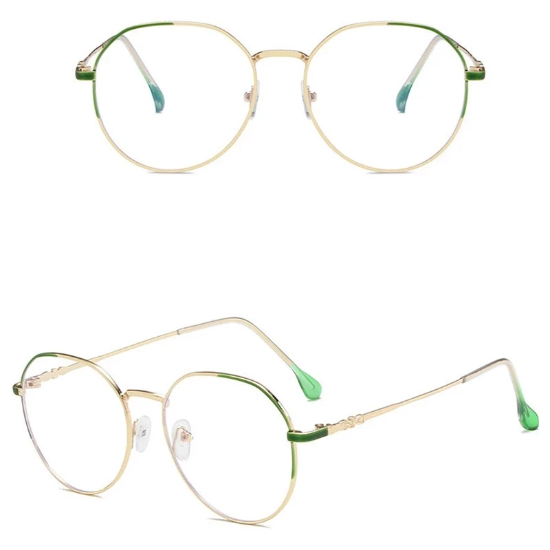 Round Unisex Myopia Glasses Women Men Retro Metal Frame Glasses Anti Blue Light Nearsighted Eyewear очки  -1.0 -1.5 To -4.0