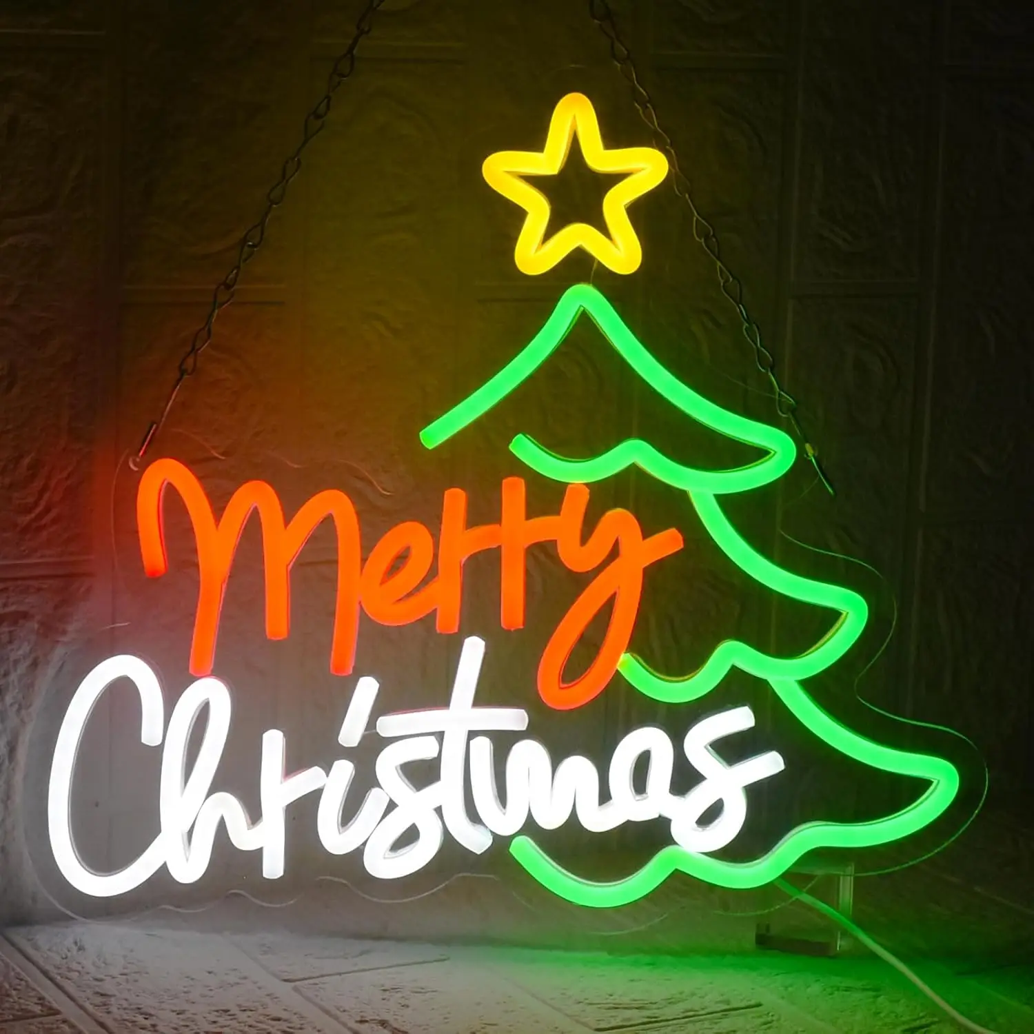 عيد ميلاد سعيد النيون تسجيل USB عكس الضوء شجرة عيد الميلاد مصباح ليد تسجيل لشريط رجل الكهف نادي غرفة الحفلات متجر نافذة ديكور المنزل هدية