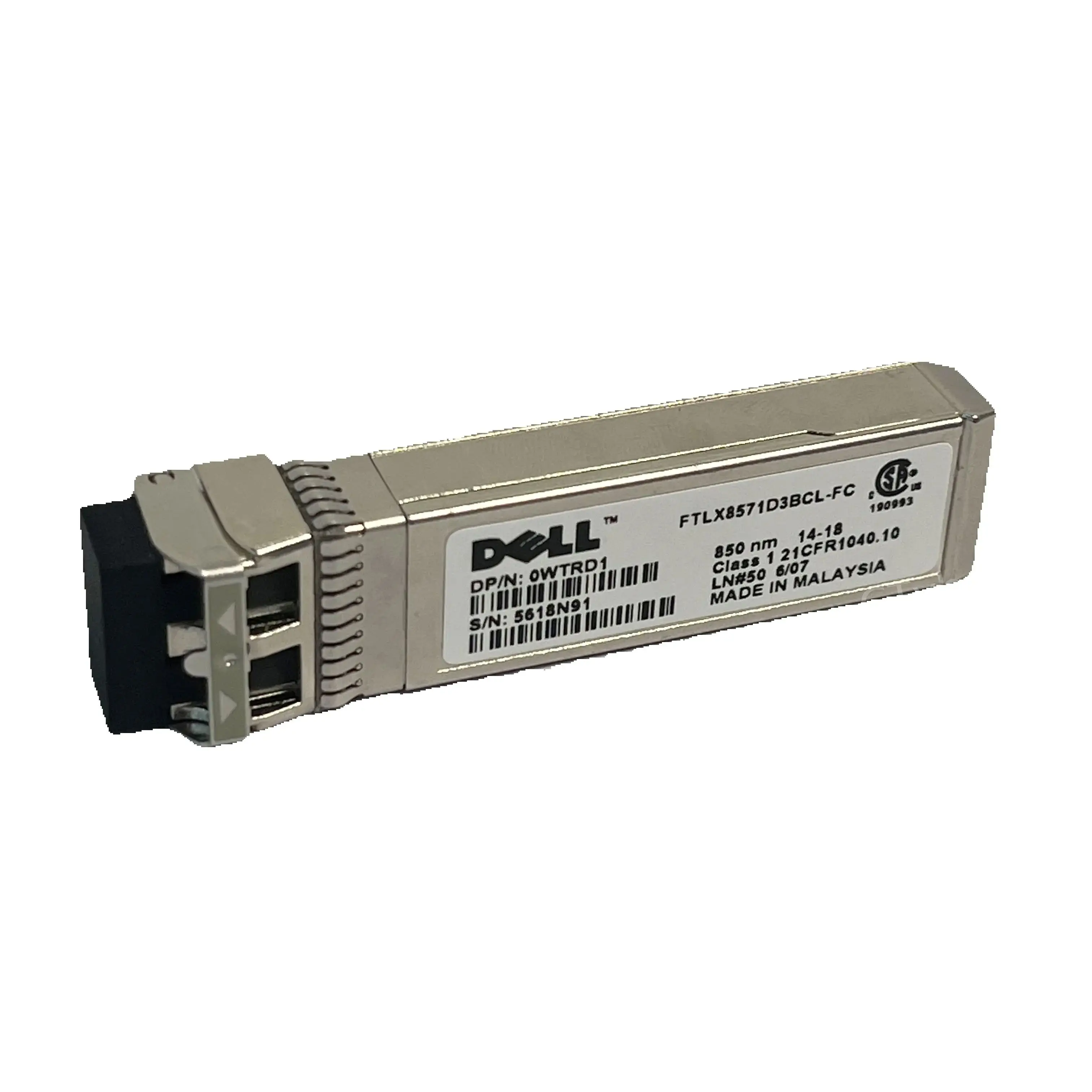 WTRD1 Dell FTLX8571D3BCL-FC 10G SFP + SR 850nm 300m جهاز الإرسال والاستقبال SFP-10G-SR وحدة الألياف البصرية