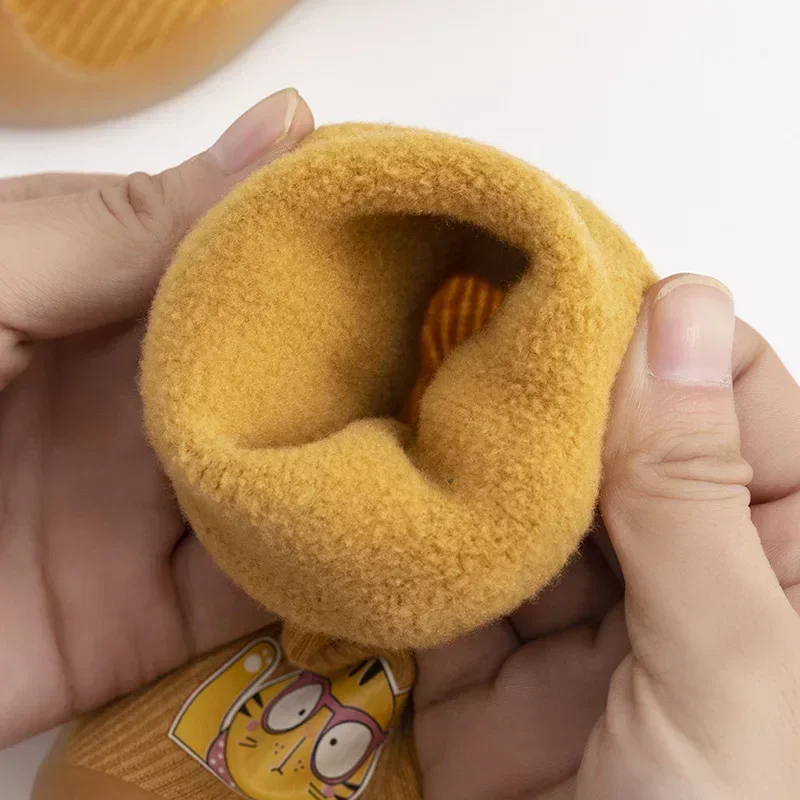 아기 하이탑 신발 및 양말 아기 어린이 미끄럼 방지 바닥 양말 발 인형 유아 신발 가을 겨울 두꺼운 패딩