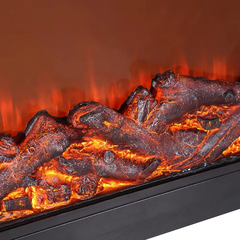Modern Electric Fireplace Heater 1500W Remote Control LED Light for Household and Hotel French & English Language US Plug