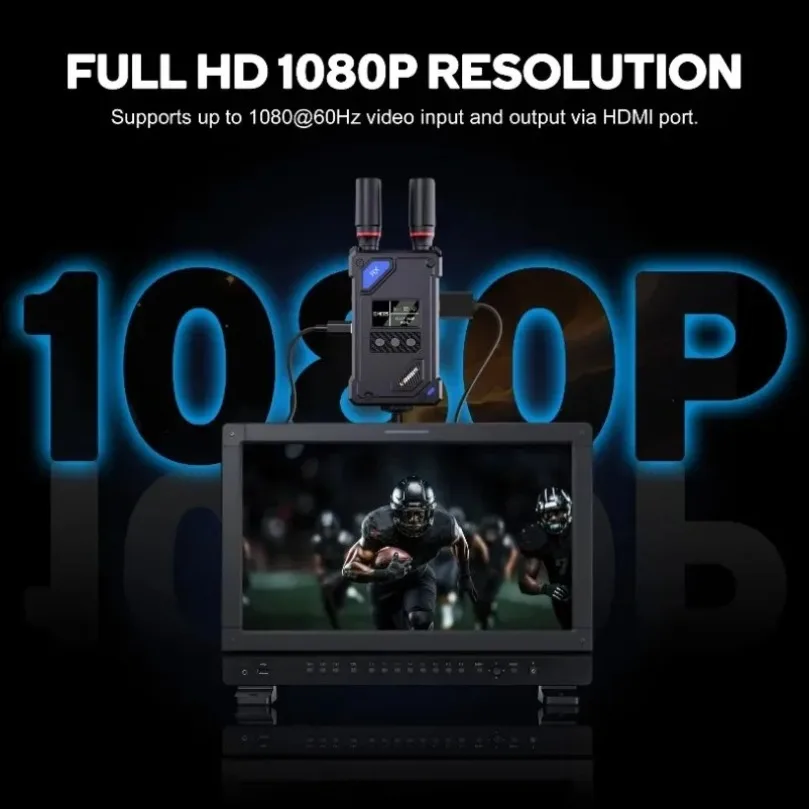 家庭用ゲームカメラ用ワイヤレス HDMI 対応ビデオ送信機受信機エクステンダー キット NP-F シリーズバッテリー対応