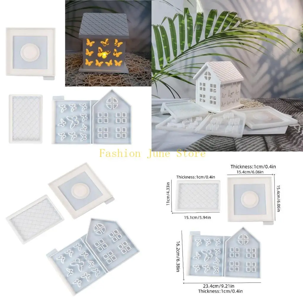 

N5KA Дом бабочек, подсвечник, силиконовая форма, пластыри, формы для изготовления смолы, DIY подсвечник, гипсовая форма для