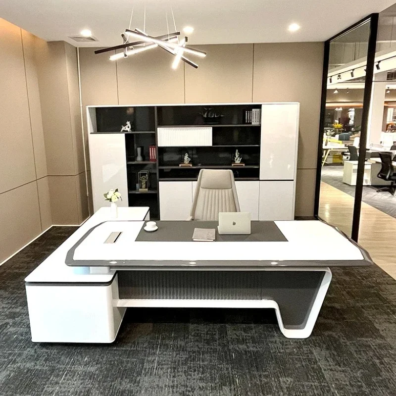 

Luxury White Office Desk Storage Bedroom Corner Home Computer Office Desk Study Coffee Drawers Mesa Ordenador Modern Furniture