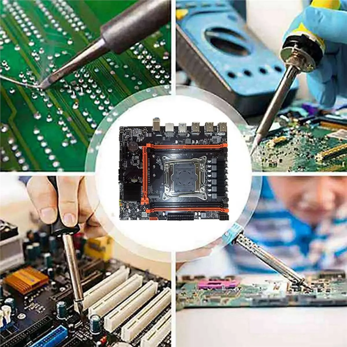 A40I X99 Desktop Motherboard B85 LGA2011-3 4X DDR4 REG ECC RAM Slot M.2 PCIE SATA3.0 X99 Gaming Motherboard with Switch Cable