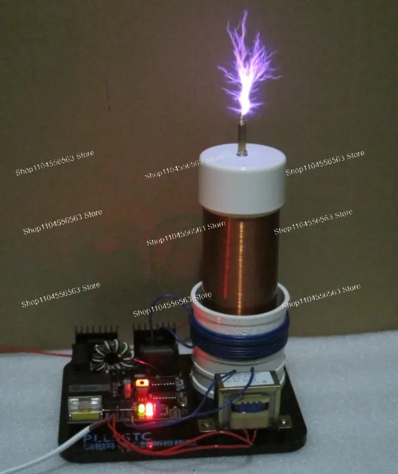 Solid State Tesla Coil Desktop Bluetooth Music Arc Generator 18cm 28cm Wireless Transmission Physical Toy