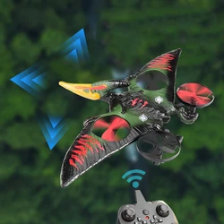 RC Plane 2.4G 6-Axis Gyro Pterosaur RC Drone 360 Degree Mini Dinosaur RC Aircraft with LED EPP One Key Take-Off Airplane Toys