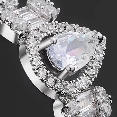 2024 New 4-piece Set of Super Luxury Cubic Zirconia Wedding Party Apparel, Dubai, Nigeria Bridal Jewelry Set