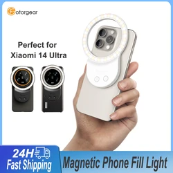 Fotorgear Magnetic Fill Light For iPhone 12 13 14 15 pro max xiaomi 13 14 Ultra Pocket Selfie Light Phone Vlog Live Photography