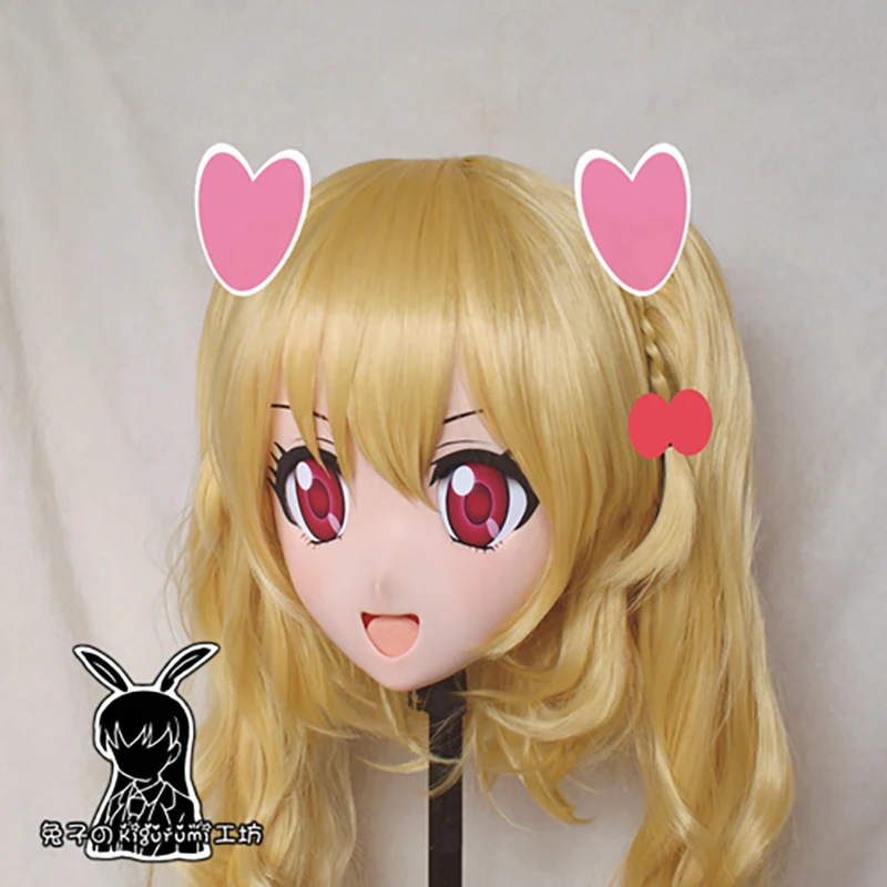 (RB6504) qualidade artesanal feminino resina cosplay japonês role play anime momozono amor kigurumi crossdress boneca máscara transgênero