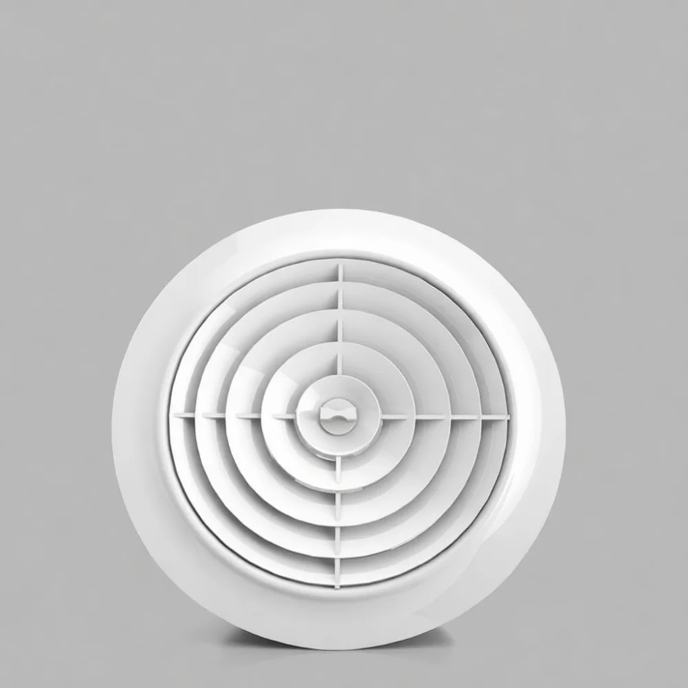 Round Air Vent Grille Louver Ceiling Wall Ventilation Diffuser Adjustable Exhaust Outlet Home HVAC Ducting Plastic Cover
