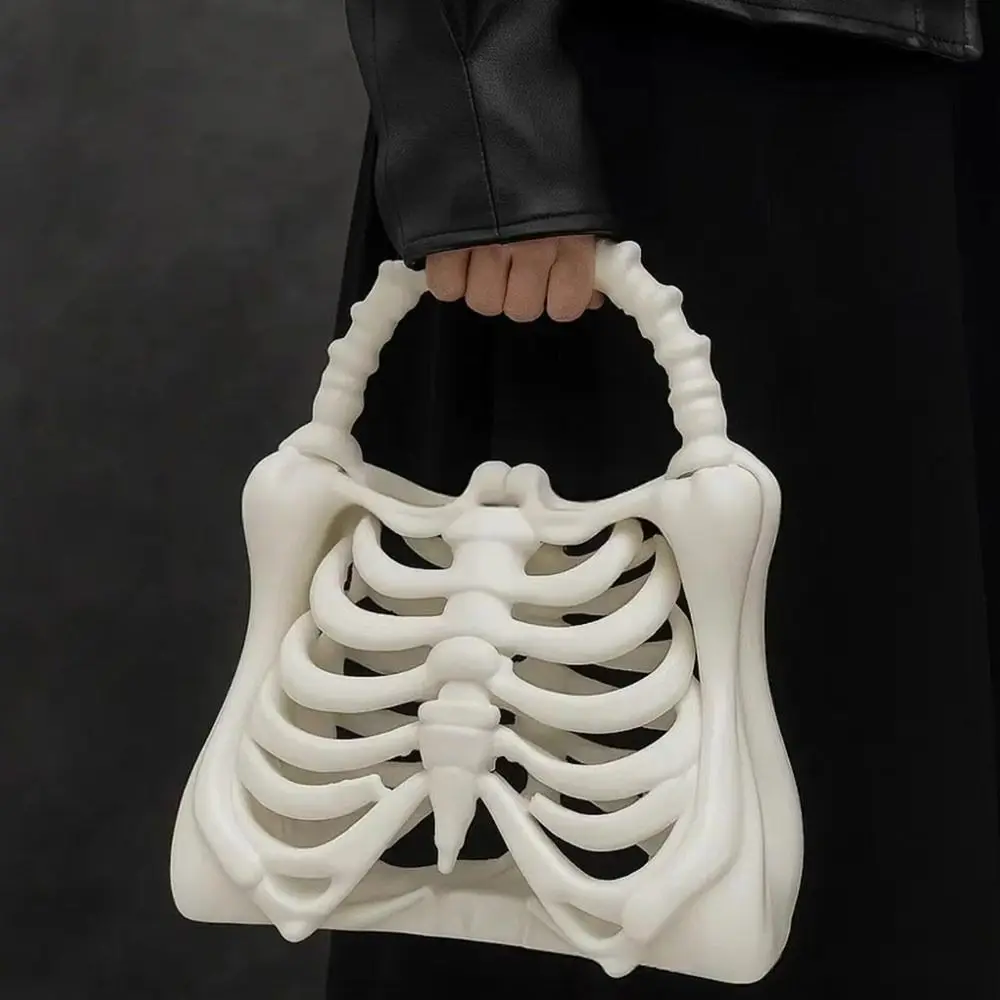 

Gift 3D Printing Skeleton Handbag Rib Cage Shape Costume Gothic Purse Novelty Clutch Bag Cosplay